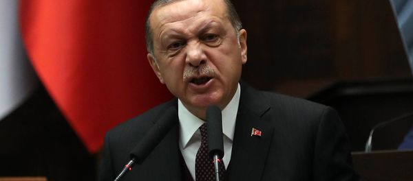 Вытупление Президента Турции Реджепа Тайипа Эрдогана в большом Национальном собрании Турции (TBMM) на встрече партии Справедливости и Развития (9 января 2018). Анкара, Турция - Sputnik Армения