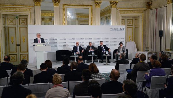 Выступление президента Армении Сержа Саргсяна на мюнхенской международной конференции по безопасности (17 февраля 2018). Мюнхен, Германия - Sputnik Армения