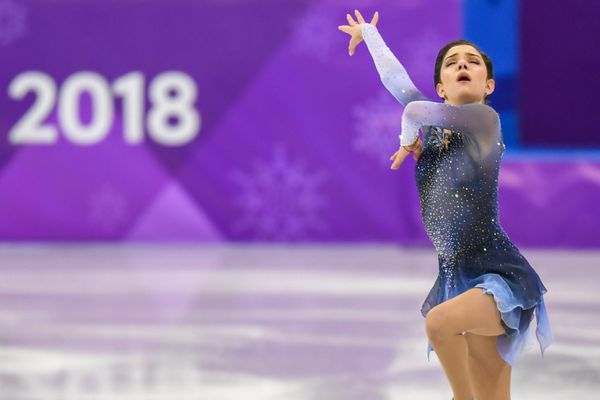 Фигурное катание, короткая программа, женщины. Евгения Медведева (21 февраля 2018). Пхенчхан, Южная Корея - Sputnik Армения