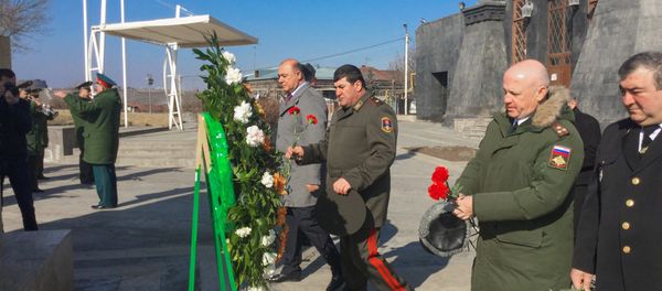 На военной базе ЮВО отметили день защитника Отечества (23 февраля 2018). Гюмри, Армения На военной базе ЮВО отметили день защитника Отечества (23 февраля 2018). Гюмри, Армения - Sputnik Армения
