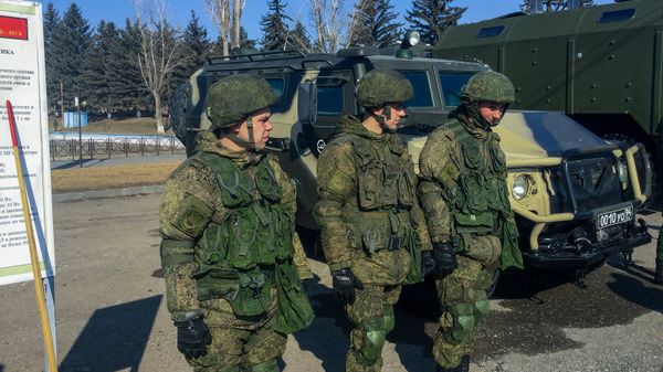 На военной базе ЮВО отметили День защитника отечества (23 февраля 2018). Гюмри, Армения - Sputnik Армения