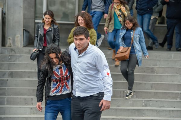 Учения по гражданской обороне в Ереване Учения по гражданской обороне в Ереване - Sputnik Армения