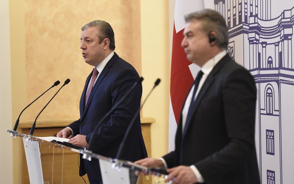 Брифинг премьер-министров Армении и Грузии Карена Карапетяна и Гиоргия Квирикашвили - Sputnik Армения