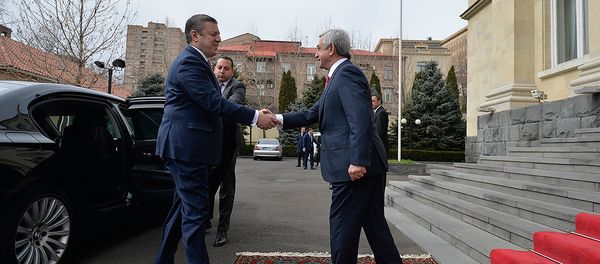 Президент Армении Серж Саргсян принял премьер-министра Грузии Георгия Квирикашвили (2 марта 2018). Ереван, Армения - Sputnik Արմենիա