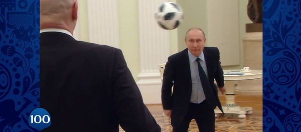 Путин и Инфантино сыграли в футбол - Sputnik Армения