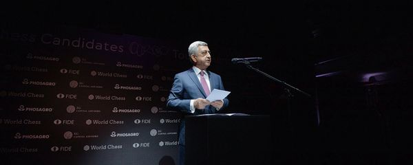 Президент Серж Саргсян на церемонии открытия турнира претендентов на звание чемпиона мира по шахматам (10 марта 2018). Берлин, Германия - Sputnik Армения