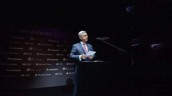 Президент Серж Саргсян на церемонии открытия турнира претендентов на звание чемпиона мира по шахматам (10 марта 2018). Берлин, Германия - Sputnik Армения