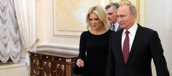 Президент РФ Владимир Путин и журналист американского телеканала NBC Мегин Келли Президент РФ Владимир Путин и журналист американского телеканала NBC Мегин Келли - Sputnik Армения