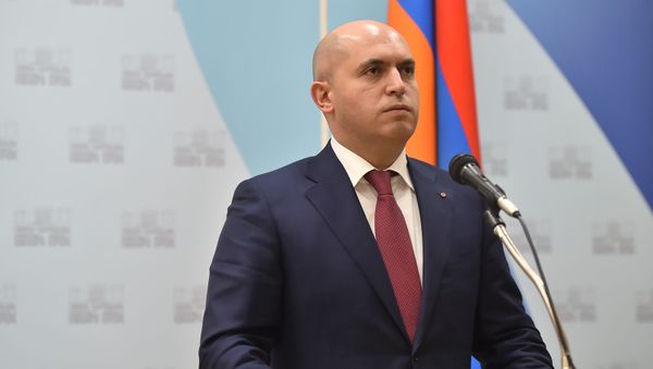Пресс-конференция Константина Косачева и Армена Ашотяна (13 марта 2018). Ереван - Sputnik Армения