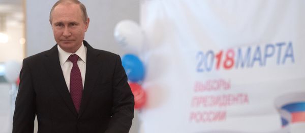 Президент РФ В. Путин принял участие в голосовании на выборах президента РФ - Sputnik Արմենիա