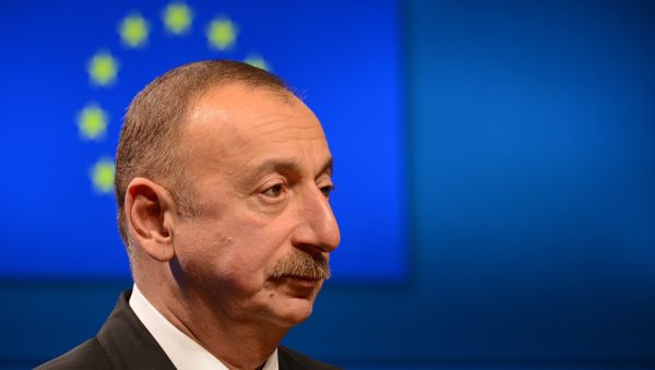Президент Азербайджана Ильхам Алиев во время встречи с председателем ЕС Дональдом Туском в рамках заседания МИД ЕС (6 февраля 2017). Брюссель, Бельгия - Sputnik Արմենիա