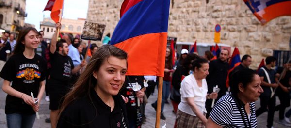 Митинг с призывом принятия геноцида армян в Израиле - Sputnik Արմենիա
