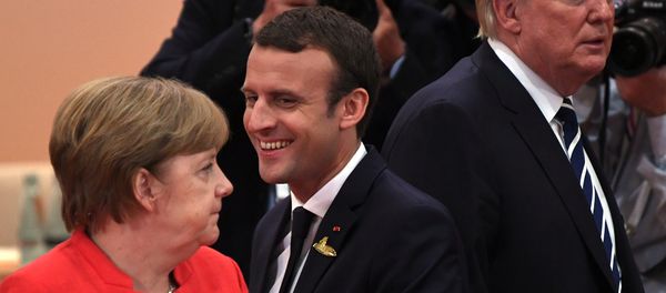 Президент Франции Эммануэль Макрон, канцлер Германии Ангела Меркель и президент США Дональд Трамп во время встречи G20 /7 июля 2017/. Гамбург, Германия Президент Франции Эммануэль Макрон, канцлер Германии Ангела Меркель и президент США Дональд Трамп во время встречи G20 /7 июля 2017/. Гамбург, Германия - Sputnik Армения