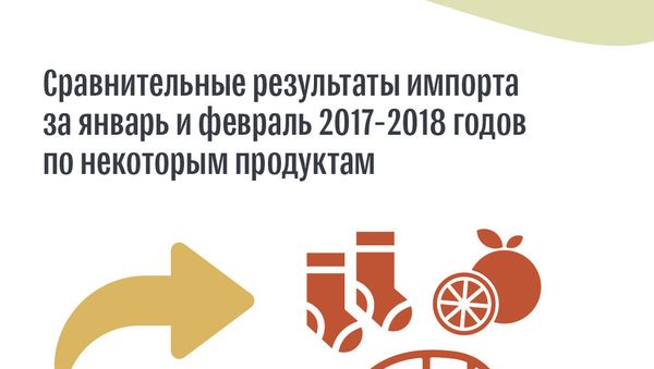 Сравнительные результаты импорта за январь и февраль 2017-2018 годов по некоторым продуктам - Sputnik Армения