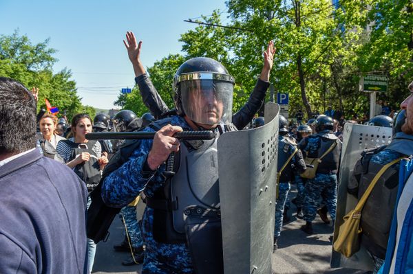 Беспорядки на проспекте Баграмяна (16 апреля 2018) Еревaн - Sputnik Армения
