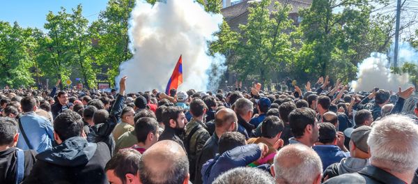 Беспорядки на проспекте Баграмяна (16 апреля 2018). Ереван - Sputnik Армения