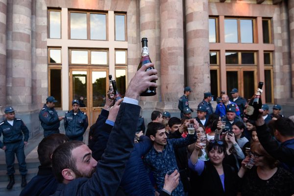 Площадь Республики перед началом митинга (23 апреля 2018). Ереван - Sputnik Армения