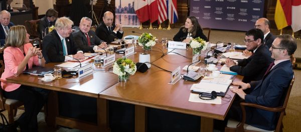 Встреча глав МИД стран участниц G7 во время рабочего заседания (22 апреля 2018). Торонто, Канада - Sputnik Армения
