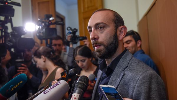 Депутат оппозиционной фракции Елк в НС Арарат Мирзоян (30 апреля 2018). Еревaн - Sputnik Армения
