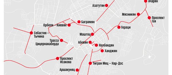 Перекрытые улицы в Ереване. Инфографика - Sputnik Армения