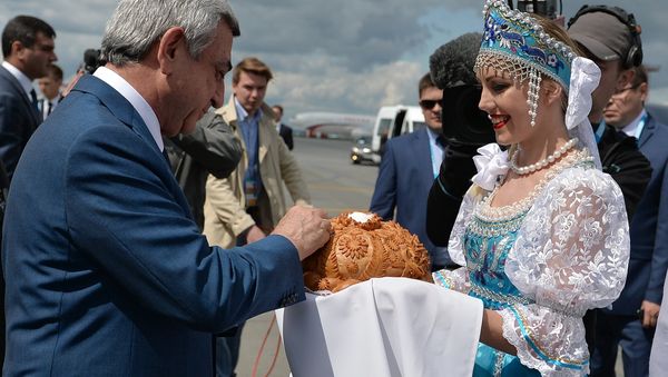 Прилёт в Уфу Президента Республики Армения Сержа Саргсяна - Sputnik Армения