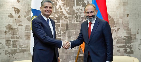 Встреча премьер-министра Армении Никола Пашиняна и председателя ЕАЭС Тиграна Саркисяна (14 мая 2018). Сочи - Sputnik Армения