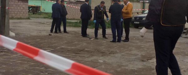 Сотрудники полиции на месте преступления, Гюмри - Sputnik Армения