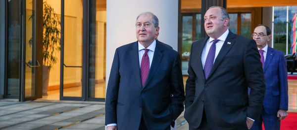 Президент Армении Армен Саркисян встретился с президентом Грузии Георгием Маргвелашвили (25 мая 2018). Тбилиси - Sputnik Армения