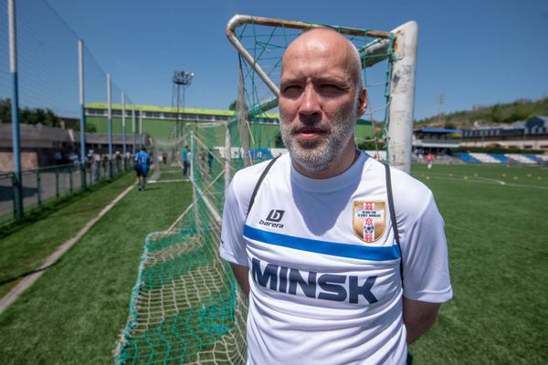 Представитель Беларуси Тимофей Зиновьев на II Международном турнире по футболу среди журналистов (26 мая 2018). Еревaн Представитель Беларуси Тимофей Зиновьев на II Международном турнире по футболу среди журналистов (26 мая 2018). Еревaн - Sputnik Армения