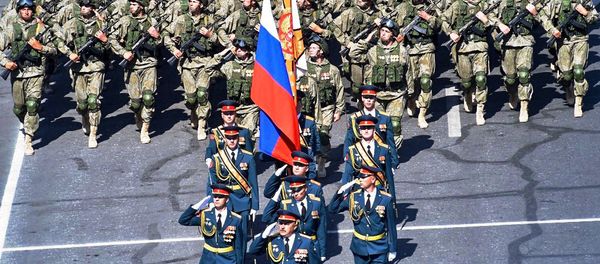 Военнослужащие Южного военного округа на военном параде, посвященном 100-летию провозглашения Первой Республики и Победы в Сардарапатском сражении (28 мая 2018). Сардарапат - Sputnik Армения
