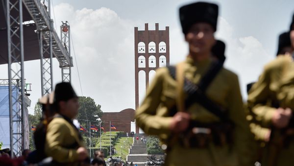 Праздование 100-летия провозглашения Первой Республики и Победы в Сардарапатском сражении (28 мая 2018). Сардарапат - Sputnik Армения