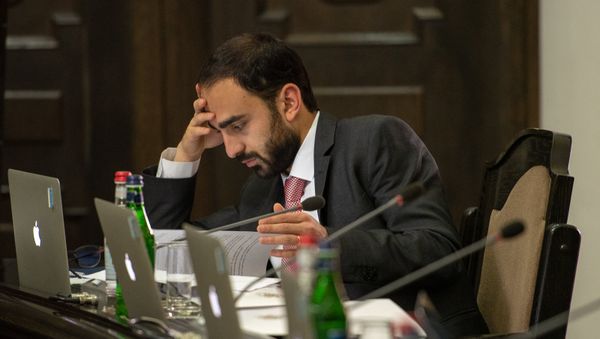 Вице-премьер Тигран Авинян на заседании правительства Армении (1 июня 2018). Еревaн - Sputnik Армения