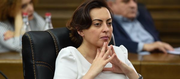 Депутуат от фракции Елк Лена Назарян в парламенте (5 июня 2018). Еревaн Депутуат от фракции Елк Лена Назарян в парламенте (5 июня 2018). Еревaн - Sputnik Արմենիա