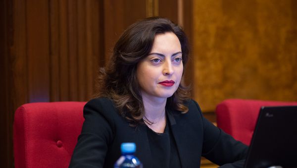 Депутат от фракции Елк Лена Назарян на внеочередном заседании НС (7 июня 2018). Еревaн - Sputnik Армения