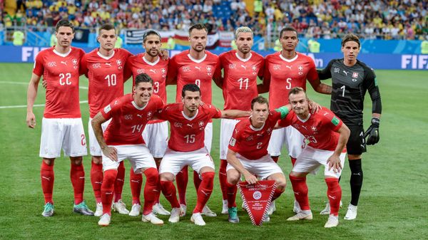 Сборная Швейцарии перед матчем со сборной Бразилии (17 июня 2018). Ростов-на-Дону - Sputnik Армения