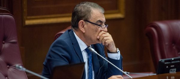 Спикер Парламента Ара Баблоян на внеочередном заседании НС (19 июня). Еревaн - Sputnik Армения