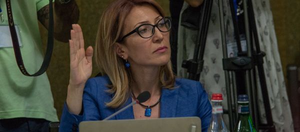 Министр труда и социальных вопросов Мане Тандилян на заседании правительства (21 июня 2018). Еревaн - Sputnik Արմենիա