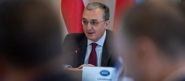 Министр иностранных дел Армении Зограб Мнацаканян на 38-ом заседании глав МИД ОЧЭС (27 июня 2018). Еревaн Министр иностранных дел Армении Зограб Мнацаканян на 38-ом заседании глав МИД ОЧЭС (27 июня 2018). Еревaн - Sputnik Армения