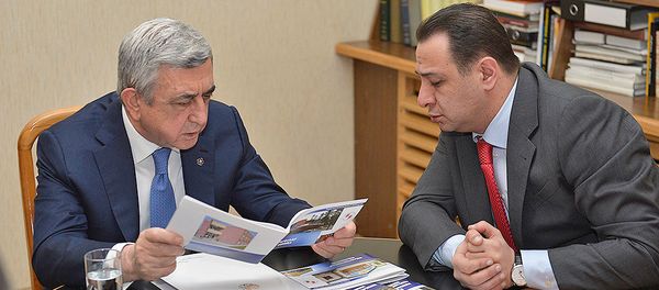 Третий Президент Армении Серж Саргсян посетил офис Всеармянского фонда Айастан в связи с 25-летием создания фонда (3 марта 2017). Еревaн - Sputnik Արմենիա