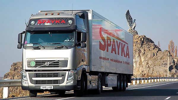 Грузовой автомобиль компании Spayka Грузовой автомобиль компании Spayka - Sputnik Армения