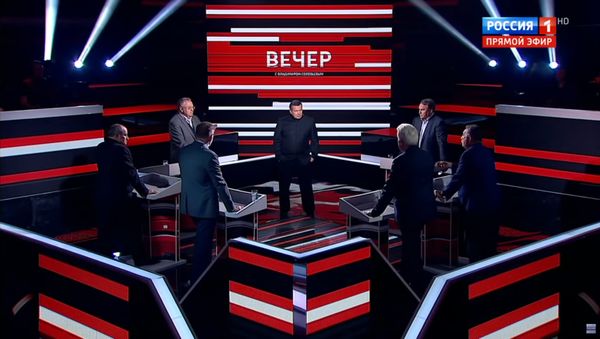 Кадр из телевизионного ток-шоу Вечер с Владимиром Соловьевым от 03.07.2018 - Sputnik Արմենիա