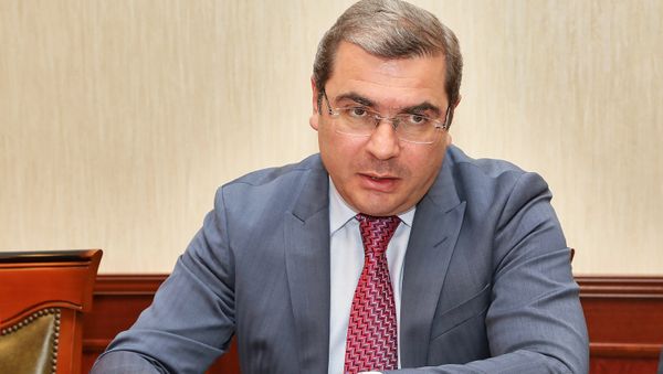 Председатель КГД Армении Давид Ананян принял делегацию МВФ во главе с Мартином Гроте (4 июня 2018). Еревaн - Sputnik Արմենիա