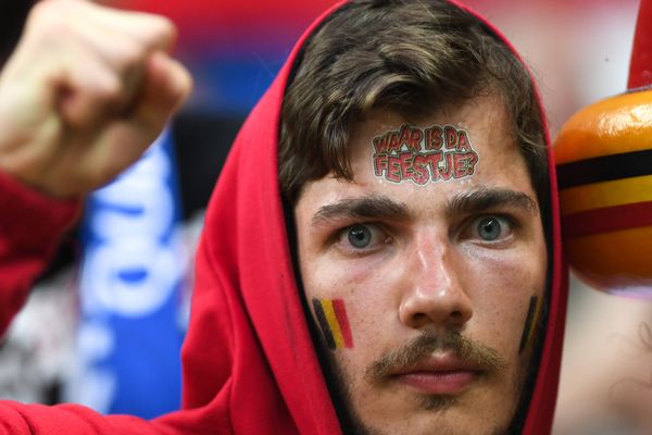 Болельщик сборной Бельгии перед четветьфинальным матчем чемпионата мира по футболу Бразилия - Бельгия (6 июля 2018). Казань Болельщик сборной Бельгии перед четветьфинальным матчем чемпионата мира по футболу Бразилия - Бельгия (6 июля 2018). Казань - Sputnik Армения