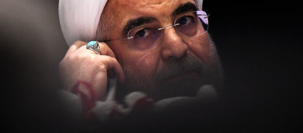 Президент Ирана Хасан Роухани на пресс-конференции в преддверии 72-й сессии Генеральной Ассамблеи ООН (20 сентября 2017). Нью-Йорк, СШA - Sputnik Армения