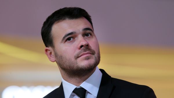 Первый вице-президент Crocus Group Эмин Агаларов на пресс-конференции по случаю открытия нового ТРЦ Vegas Кунцево (21 сентября 2017). Москва - Sputnik Армения