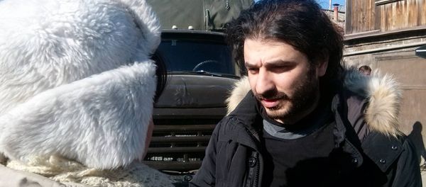 Съемки фильма Сарика Андреасяна История одного землетрясения в Гюмри Съемки фильма Сарика Андреасяна История одного землетрясения в Гюмри - Sputnik Армения