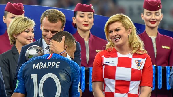 Финальный матч чемпионата мира по футболу между сборными Франции и Хорватии (15 июля 2018). Стадион Лужники, Москвa - Sputnik Армения