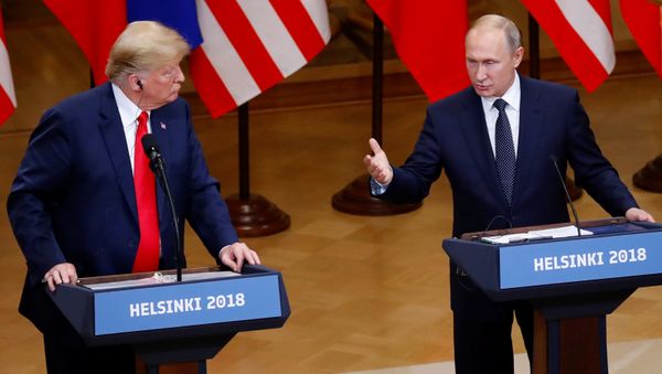 Совместная пресс-конференция президентов России и США Владимира Путина и Дональда Трампа (16 июля 2018). Хельсинки - Sputnik Армения