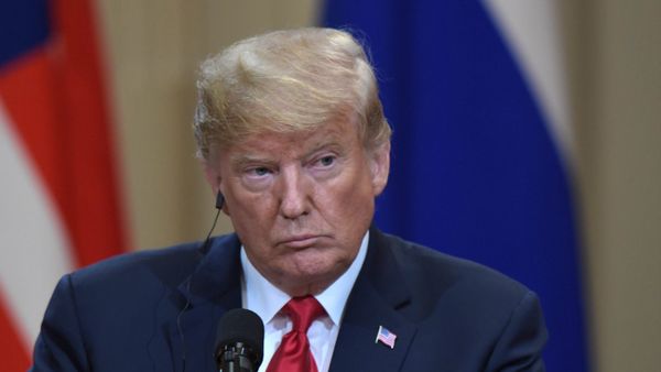 Президент США Дональд Трамп во время совместной пресс-конференции с президентом России Владимиром Путином (16 июля 2018). Хельсинки - Sputnik Армения