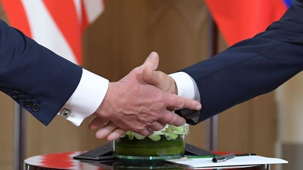 Встреча Президентов России и США Владимира Путина и Дональда Трампа в президентском дворце (16 июля 2018). Хельсинки - Sputnik Армения